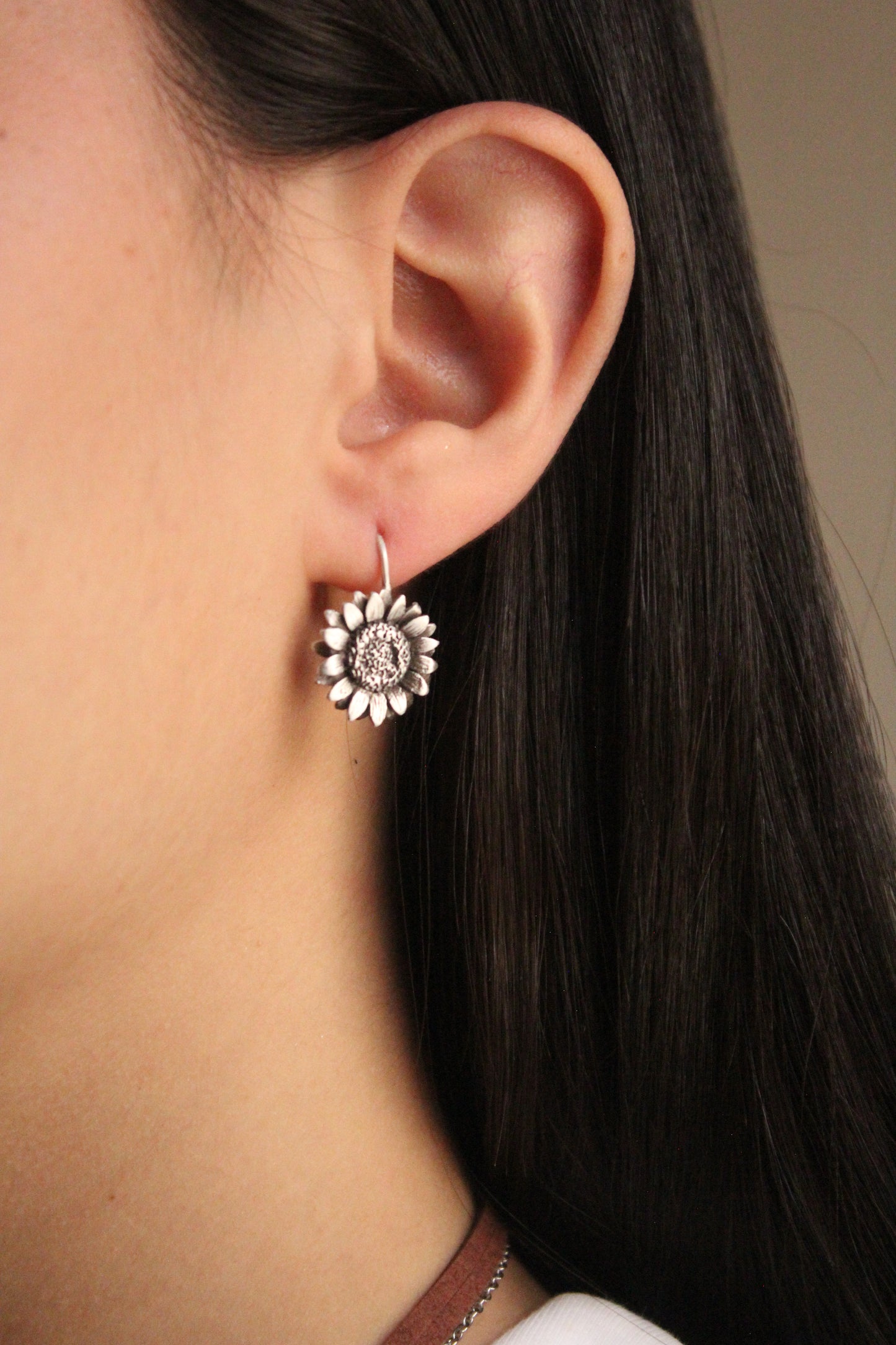 Aretes Girasol con arillo
