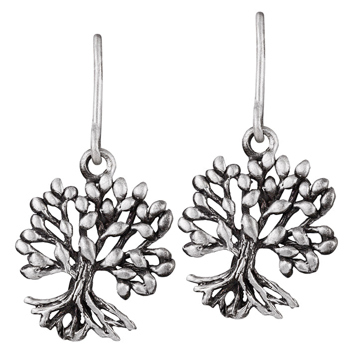 Aretes Broquel Arbol de la Vida Arillo