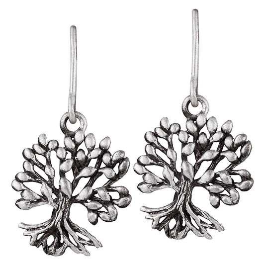 Aretes Broquel Arbol de la Vida Arillo