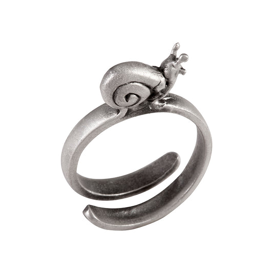 Anillo con caracol en plata 925, ajustable, hecho a mano, anillo artesanal, hecho en méxico.