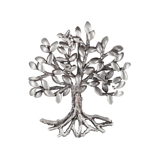 Dije en plata 925 con forma de árbol de la vida y con terminado antiguo.